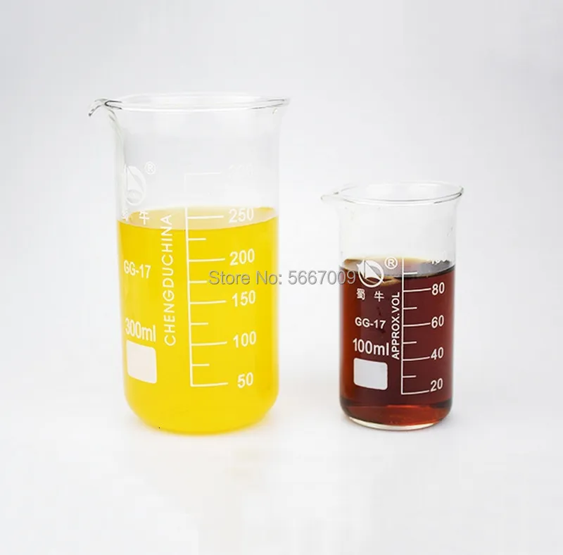 Gants jetables Lab 501000ml Bécher en verre gradué en borosilicate dans une tasse à mesurer en verre de forme haute Équipement de laboratoire 230104