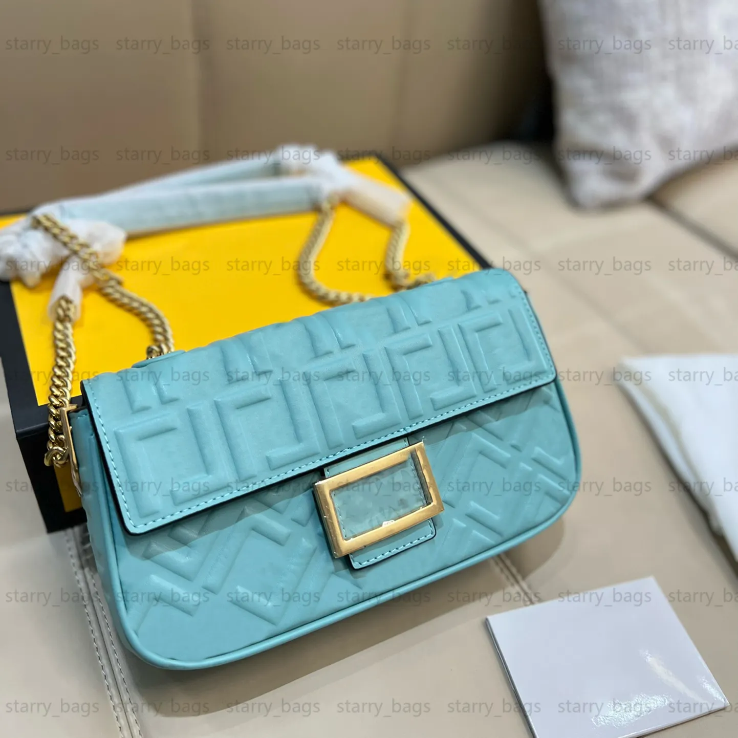 Moda Baget Çanta Omuz Lüks Tasarımcı Çanta Altın Zincir Çapraz Vücut Kadın Çanta F Çanta 8 Renk Kapak Çevirin Crossbody Çanta Çanta kılıf