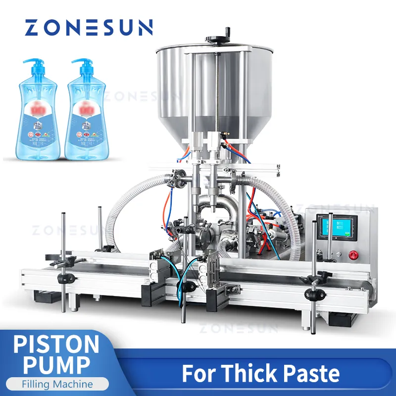 ZONESUN Automatische Jam Saus Vulmachine Honing Pindakaas Fles Schoonheid Crème Cosmetische Pasta Pneumatische Cilinder ZS-DTGT2