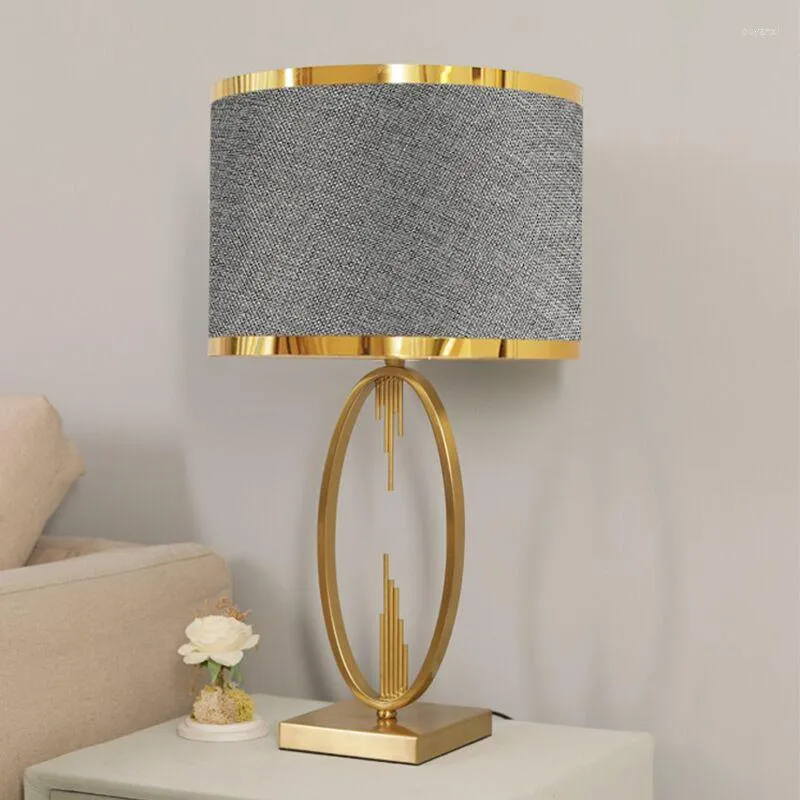 S SAROK Modern LED Iron Gold Bedroom Lamps Nordic Luxury Gray Bedside