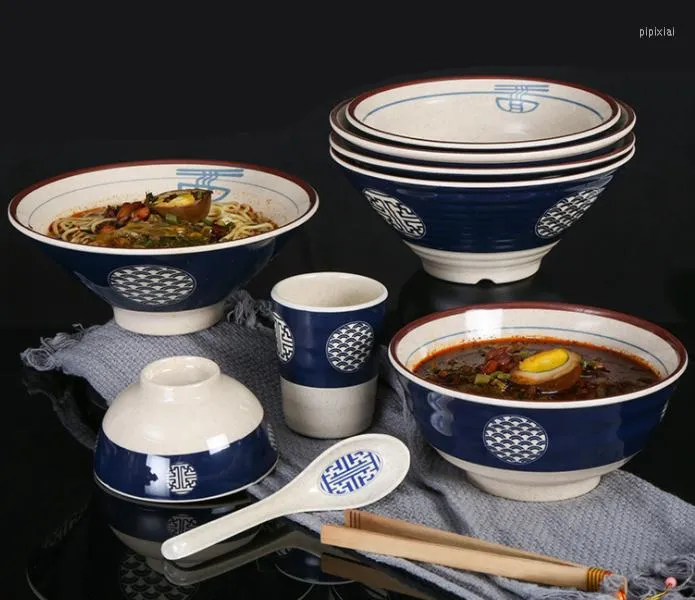 Bowls Chinese Style Miramine Imitation Porcelain Noodle Bowl Restaurant Plastic Malatang Soup Noodles Big Res