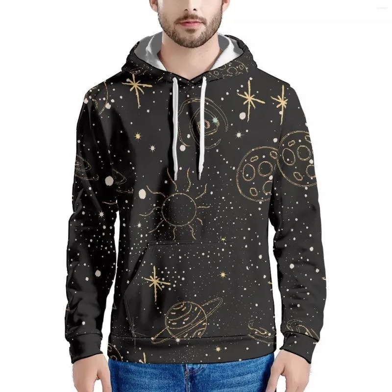 Men's Casual Shirts Fashion Star Design Printed Hawaiian Polynesian Style Sweatshirt Long Sleeve Hoodie Slim Men's Fall/Winter Wear