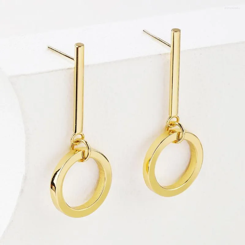 Dangle Earrings Trendy Key Shape Antique 14K Gold Plated For Women Girl Retro Drop Cute Earring Jewelry