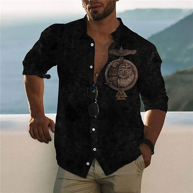 Men's Casual Shirts Spring Summer Long Sleeve Men Designer Elegant For Loose Blouses Femme Chemise Homme De Luxe