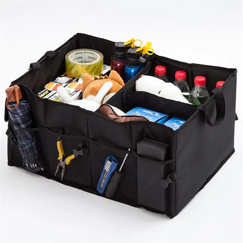 Auto Car Multipurpose Trunk Foldbar Boot Organizer Collapsible Storage Holder Bag Travel Tidy Box222s