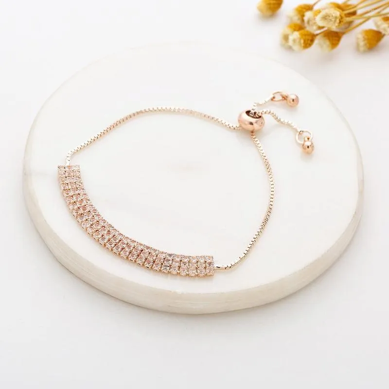 Link Bracelets Fashion With Zircon Hand-made Finger Ladies Boutique Jewelry Arrival Gifts