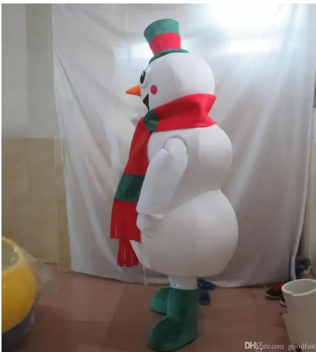 2023 Aqui está Link Esp Foe You The Head Happy Snowman Mascot Costume