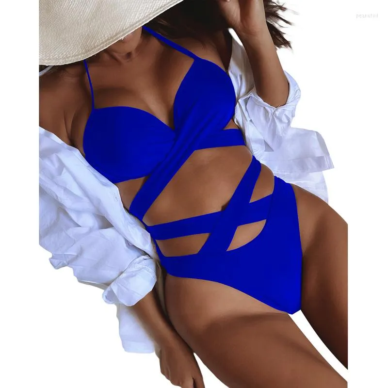 Womens Halter Bikini Sets 2022 With Push Up Bra And High Waist Hollow  Triangle Panty Perfect For Summer Beach Swimwear From Peanutoil, $14.75