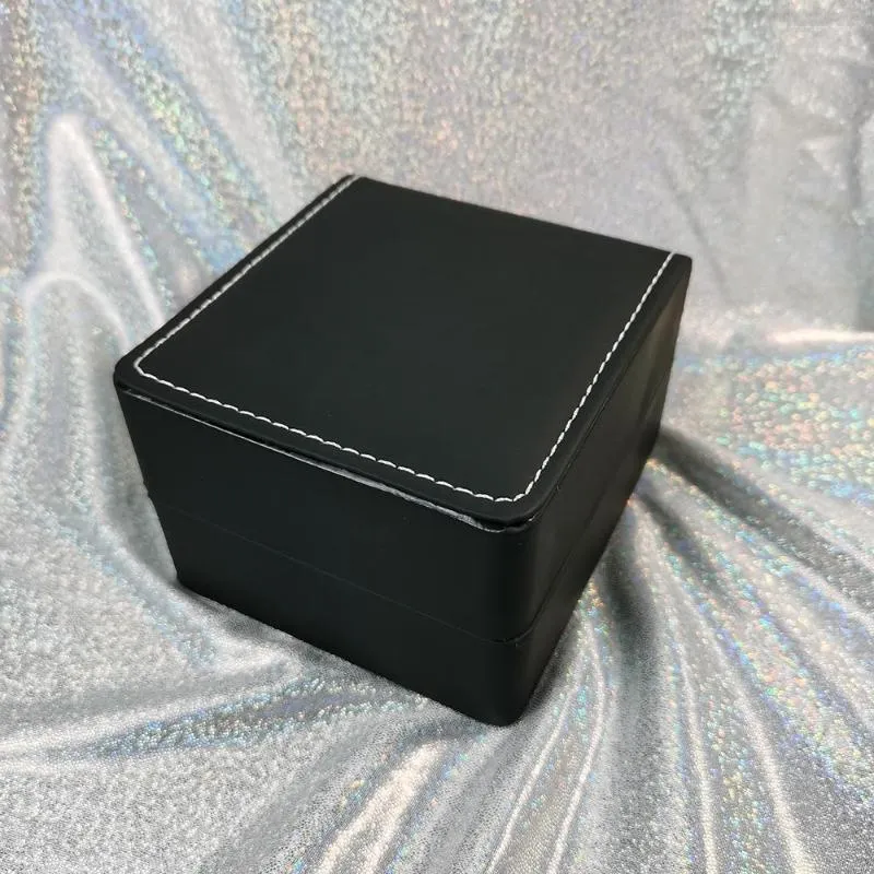 Titta på lådor Lätt absorberande flanellettsvamp Spring Box Pu Wrapped Jewelry Partihandel Klädd plast