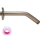 TRIPHIL 6" Shower Arm with Flange and Teflon Tape, Wall Mounted Shower Water Outlet, Solid Metal ...