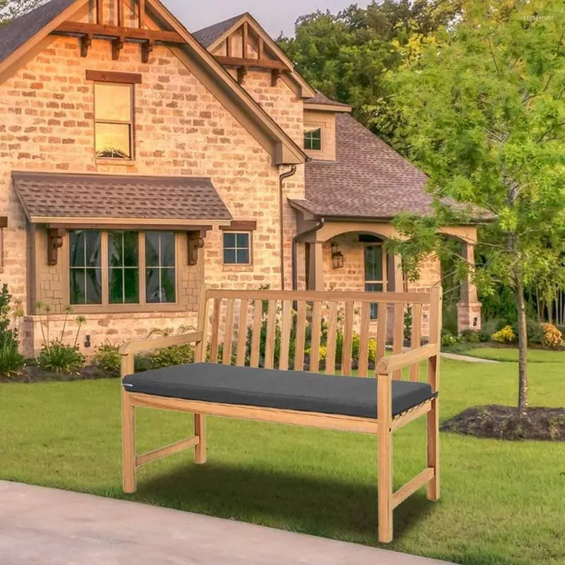 枕の屋外ベンチソリッドカラー包帯ガーデンパティオ家具椅子付きの防水シートパッド120x42cm 150x42cm