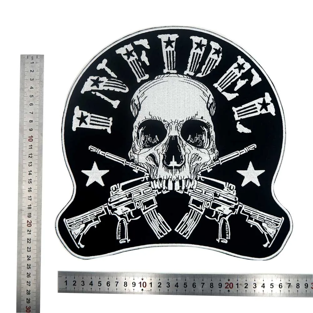 Infidèle grand punk brodé fer sur support biker patch badge pour veste jeans271Z