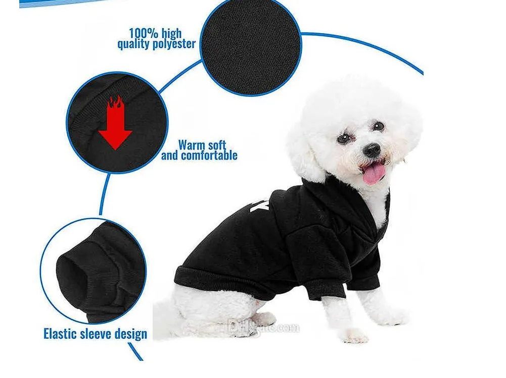 Camisola Designer Roupas para Animais de Estimação Vestuário para Cães Quatro Estações Cães Pequenos e Médios Com Capuz Labrador Francês Bulldog Jaqueta Roupas 5 Color237H