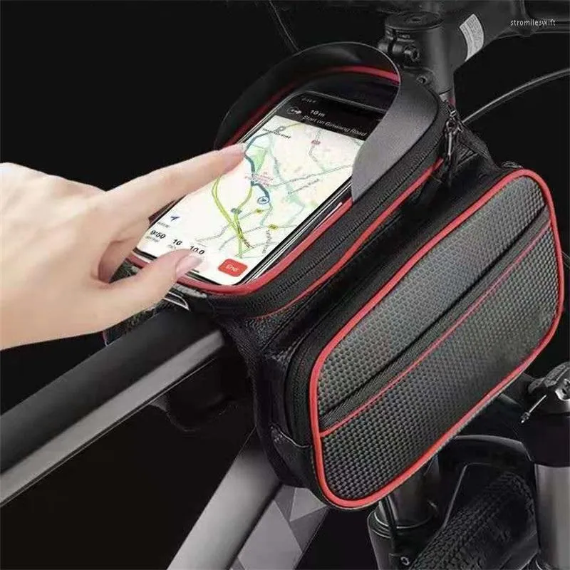 Sacs de rangement sac de tube de vélo de montagne équitation téléphone portable accessoires de vélo de voiture voyage essentiel