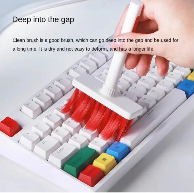 5 In 1 Keyboard Cleaning Brush Kit Keycap Puller Earbuds Cleaner for Airpods Pro 1 2 3 Bluetooth Earphones Case Cleaning Tools