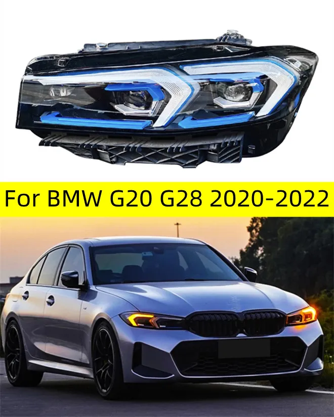 Biljustering av strålkastare för BMW G20 G28 LED-strålkastare 20 20-2022 3 Serie M3 Högbalklins Turn Signal Front Lights