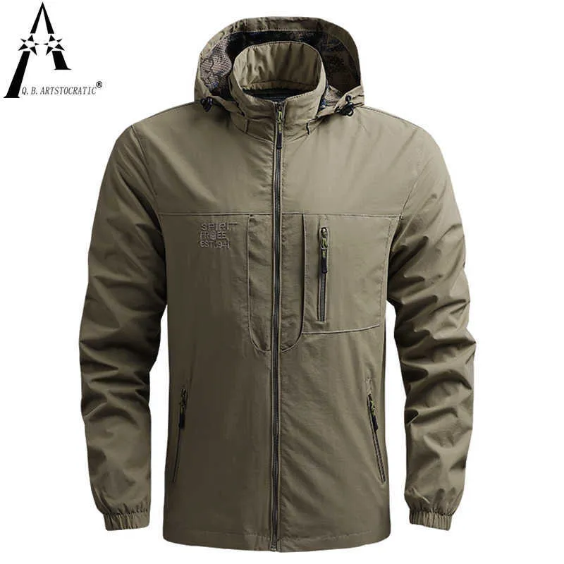 Outdoor Jackets Hoodies Hot Waterproof Jacket Men Shark Soft Shell Military Tactical Windbreaker High Quality Casual Hooded Coat Male Outdoor Outwear 0104