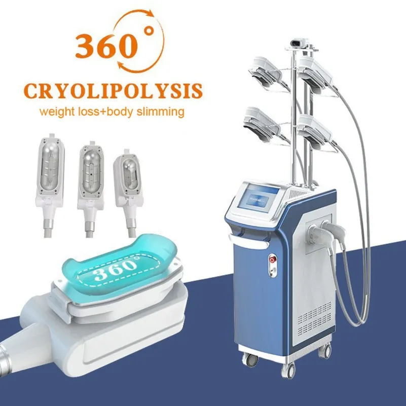 5 HANDLAR CRYO 360 Slimmmaskin Professionell Fat Freeze Cryolipolysis Cryolipolyse Cryoterapi Viktminskning Skönhet Salongutrustning