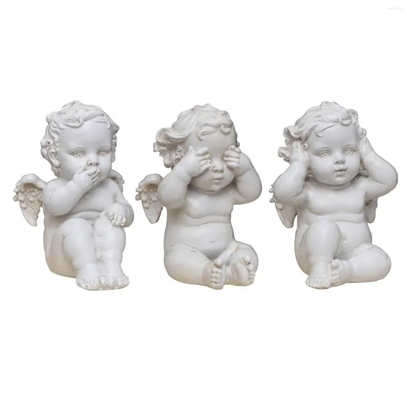 Decorazione per feste Statua ad angolo di cherubino nordico Ala Ricordo Memoriale Bambino che prega per il patio del tavolo di casa