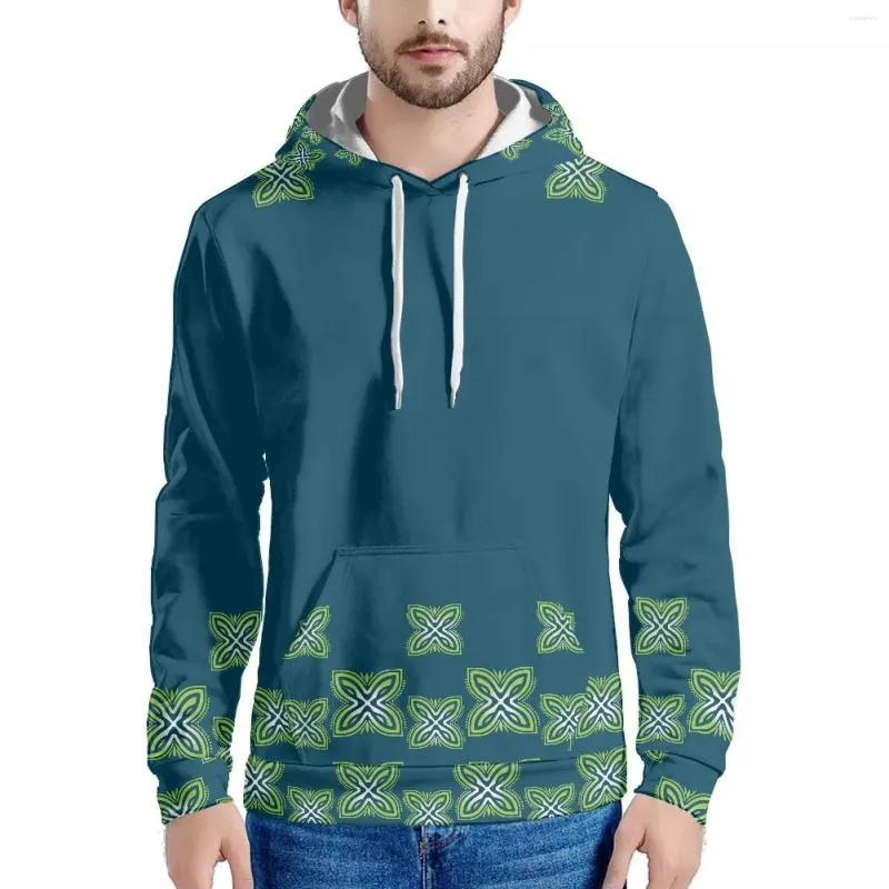 Casual shirts voor heren Blue Cabinet Polynesische Samoa Fall Hawaiiaanse stijl Sweatshirt Lange mouw Hoodie Slim Men Warm Vakantie Luxe