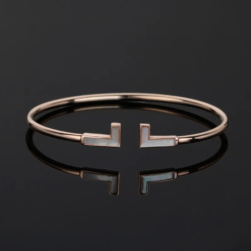 Luxurys Bangle armbanden dubbele T Ontwerpers Mode gouden liefde charme armband voor heren en vrouwen bruiloft liefhebbers cadeau sieraden met box267h