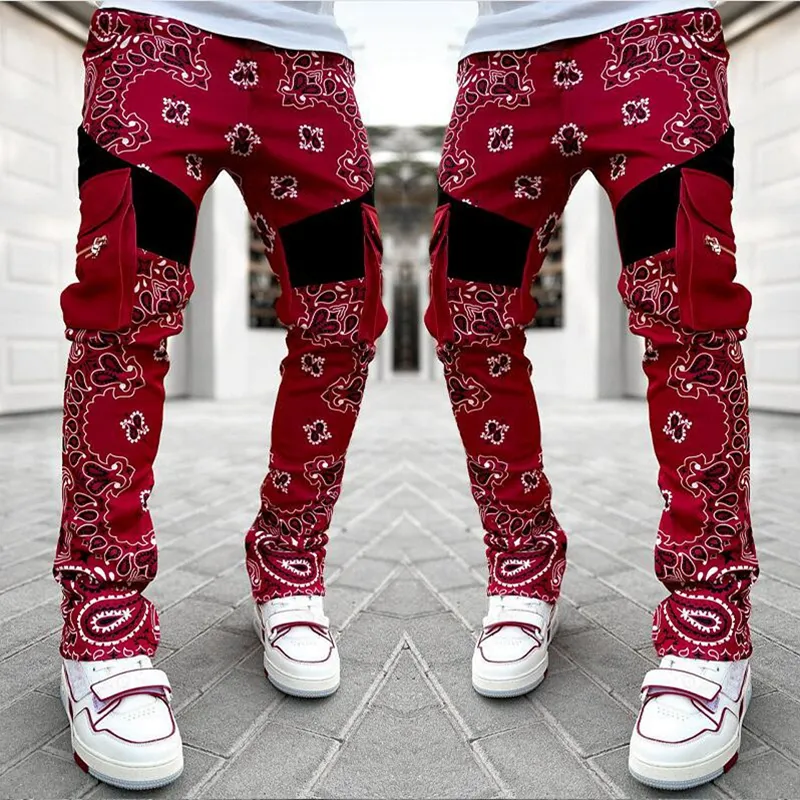 High Street Designer Broek Mannen Multi-pocket Casual Broek voor Heren en Dames Joggers Patchwork Trekkoord Cargo Broek Mode Harajuku Hip Hop Joggingbroek