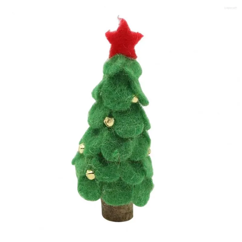 Christmas Decorations Reusable Unique Wool Felt Desktop Tree Eco-friendly Mini Exquisite Workmanship For