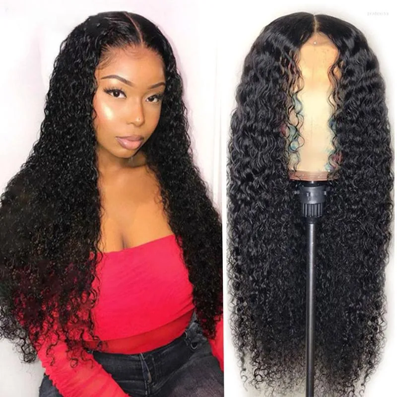 Lemoda Curly Human Hair Wigs 5x5 6x6 HD Lace Sluiting Pruik 13x4 13x6 Transparante frontale Braziliaanse Remy Deep Wave Front