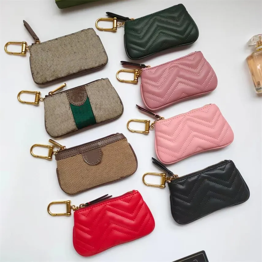 Carteiras femininas masculinas bolsas de moedas bolsas femininas designer de moda bolsa para troca de moedas porta-cartão couro genuíno bolsa com zíper com caixa