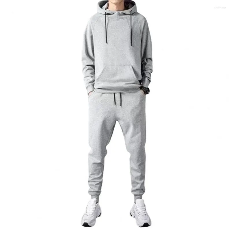 Roupas de ginástica 2 pçs/conjunto masculino casaco calças conjunto cintura elástica roupas esportivas outono inverno agasalho