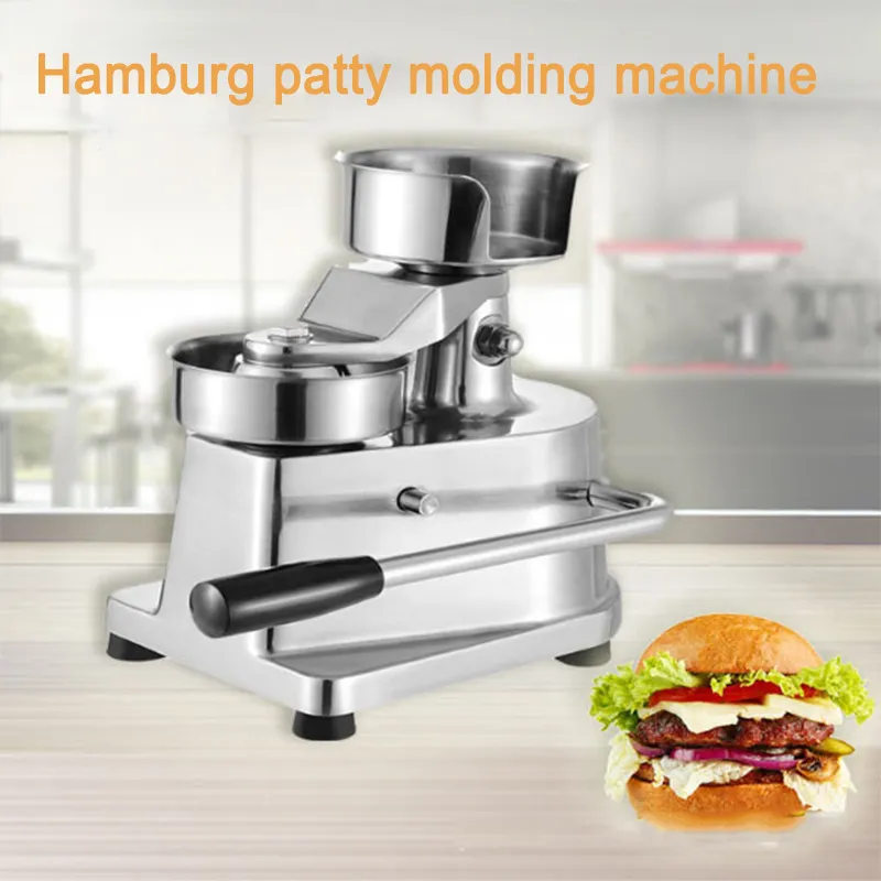 Hamburger Press 100 мм ручной производитель бургеров, равенство, круглый мясо, формируя машину из нержавеющей стали, формируя бургер