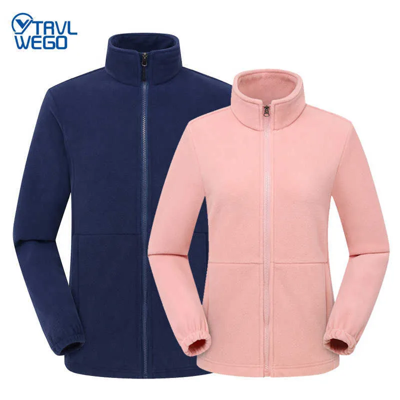 Outdoor Jackets Hoodies TRVLWEGO Mens Womens Jackets Hiking Walking Trekking Full Zip Fleece Warm Winter Pink Outdoor Lapel Sport Camping Skiing Coat 0104