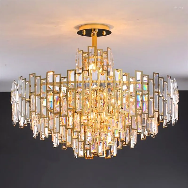 Lustres De Luxe Cristal Pendentifs Lumières Pendentif Chambre Lampe Vivre Europe Maison Éclairage LED E14