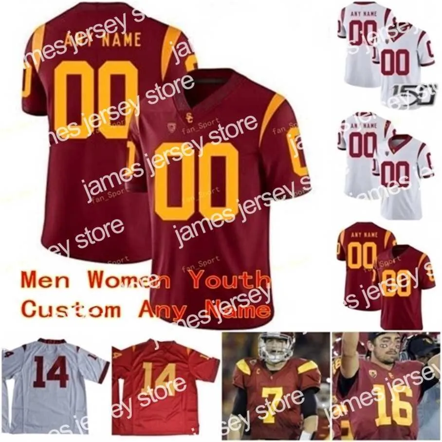 American College Football Wear Thr Custom USC Trojans College Football Jerseys 33 Marcus Allen 42 Ronnie Lott 43 Troy Polamalu Hommes Femmes Jeunes cousus