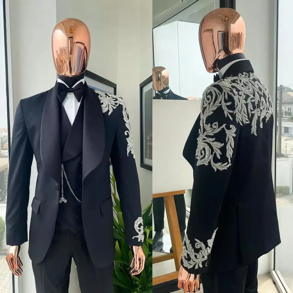 ONE PIEZA Boda Tuxedos Men trajes solicitantes modernos formal un botón