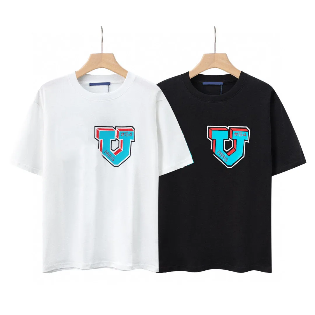 T-shirts Plus pour hommes Polos Col rond brodé et imprimé vêtements d'été de style polaire avec street pur coton f221b