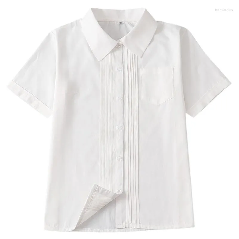 Roupas conjuntos de camisa uniforme jk colar de colar quadrado de colar quadrado de cola sólida primavera no verão de estilo formal estilo estudante escola