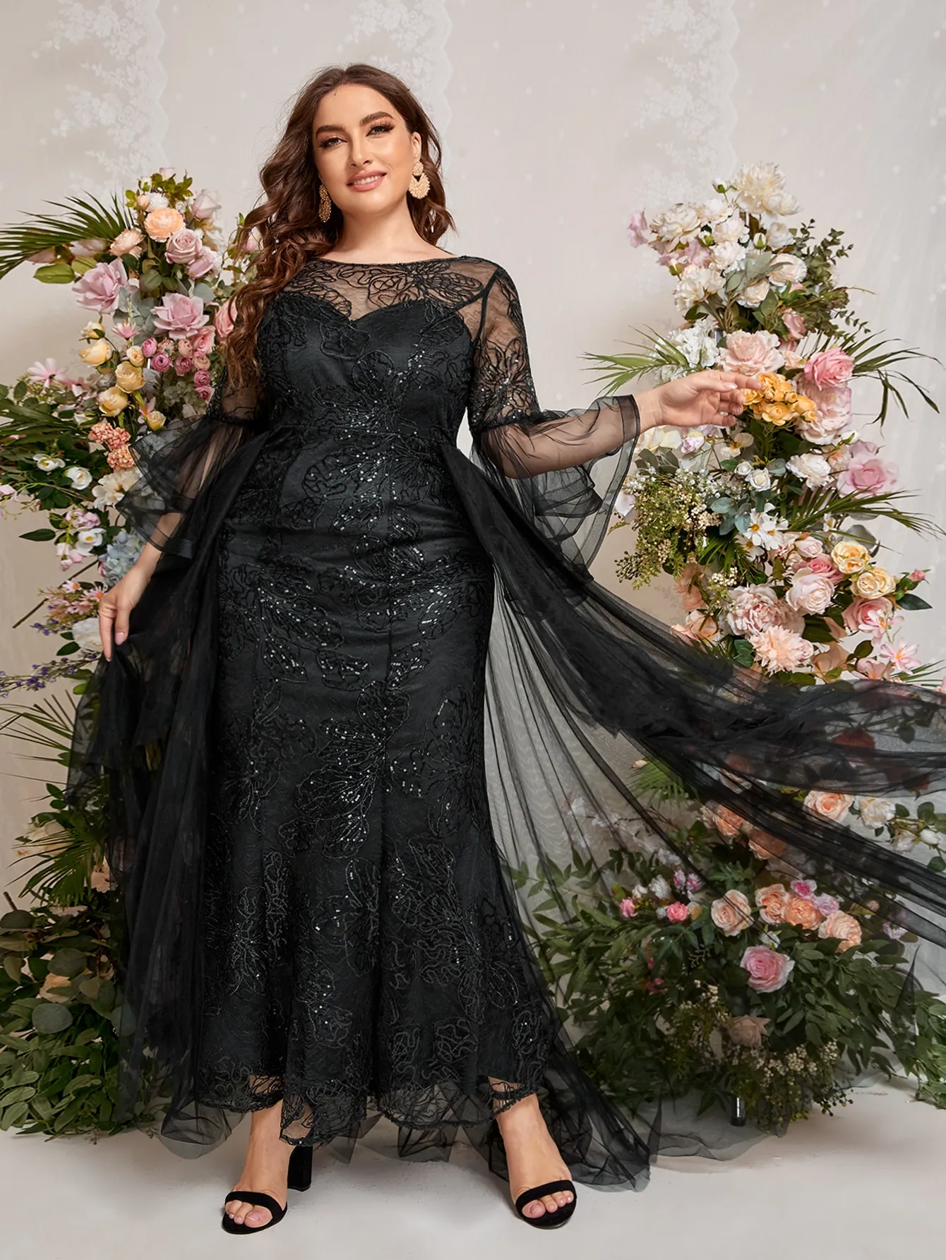 Black Sequined Plus Size Mermaid Evening Dress With... From Weddingteam,  $128.18 | DHgate.Com