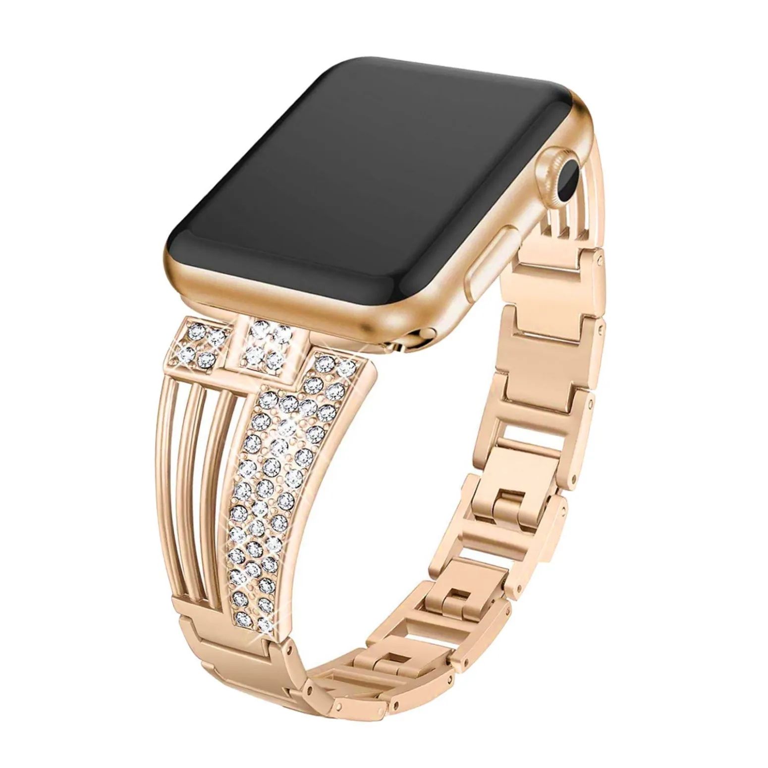 Luxury Crystal Diamond Bracelet Strap For Apple Watch Ultra 49mm Band 8 7 41mm 45mm 42mm 38mm 40mm 44mm Bands Steel Women Wrist for iwatch Series 6 5 4 3