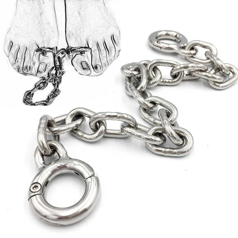 Beauty Items BDSM Stainless Steel Thumb Toes Bondage Cuffs sexy Toy For Couples Slave Restraints Adult Games Husband And Wife Toys