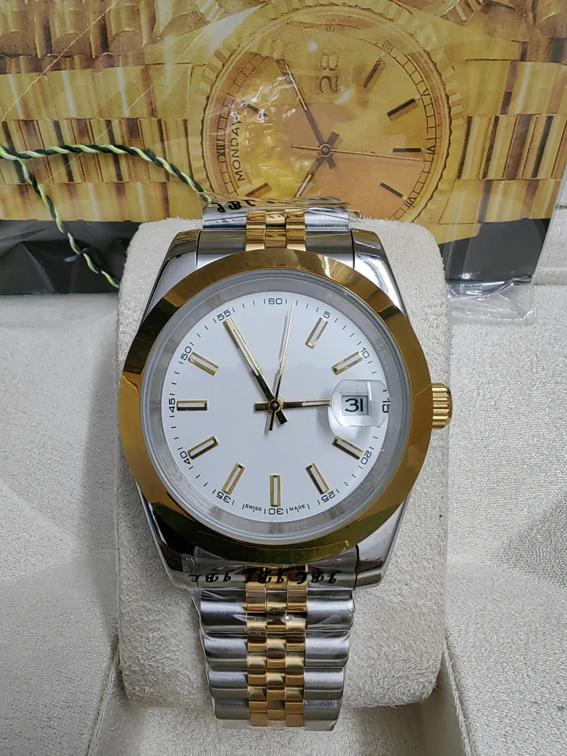 Avec boîte d'origine Montre de luxe de haute qualité 41mm Président Datejust 116334 Verre Saphir Asie 2813 Mouvement Mécanique Automatique Montres Pour Hommes 202365