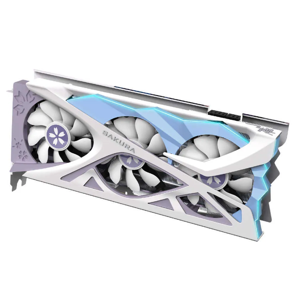 Yeston RX6700XT 樱瞳花嫁モデル 12GB 動作確認済 12GB GDDR6メモリ、192ビットインターフェイス、トリプルファン