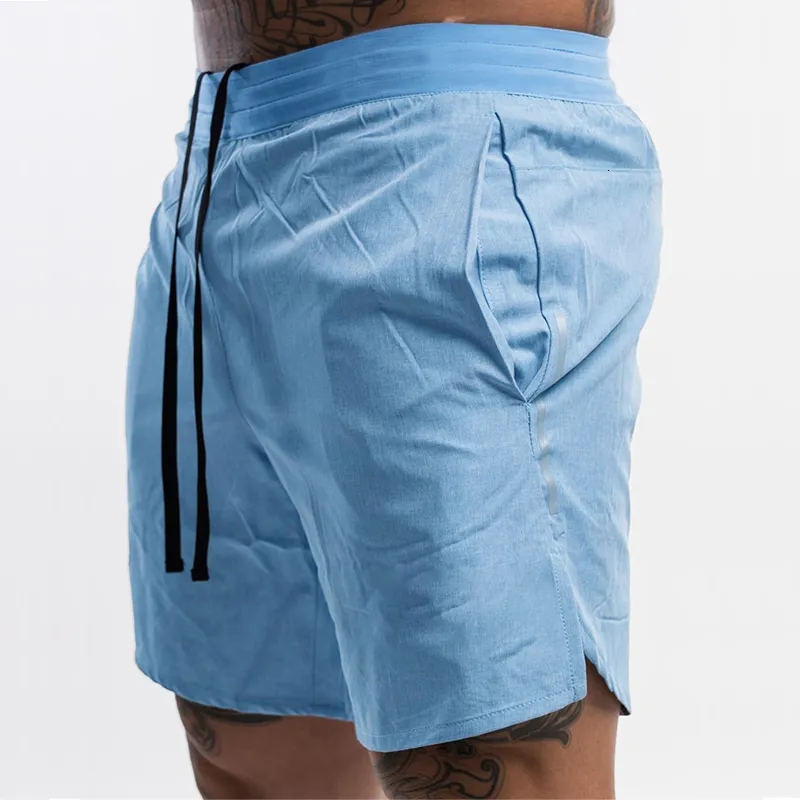 Shorts pour hommes été couleur unie recadrée Streetwear mode pantalons décontractés survêtement Fitness entraînement séchage rapide pantalons de survêtement 230105