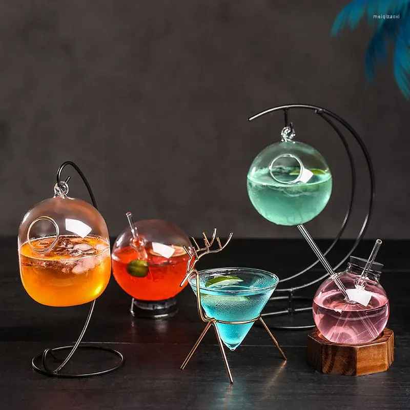 Wine Glasses Iron Cocktail Glass Personality Western Restaurant Creative Hanging Bottle Cold Drink Cup