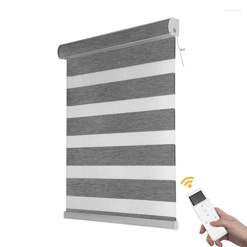 Curtain Blackout Motorized Remote And App Control Dual Laye Electric