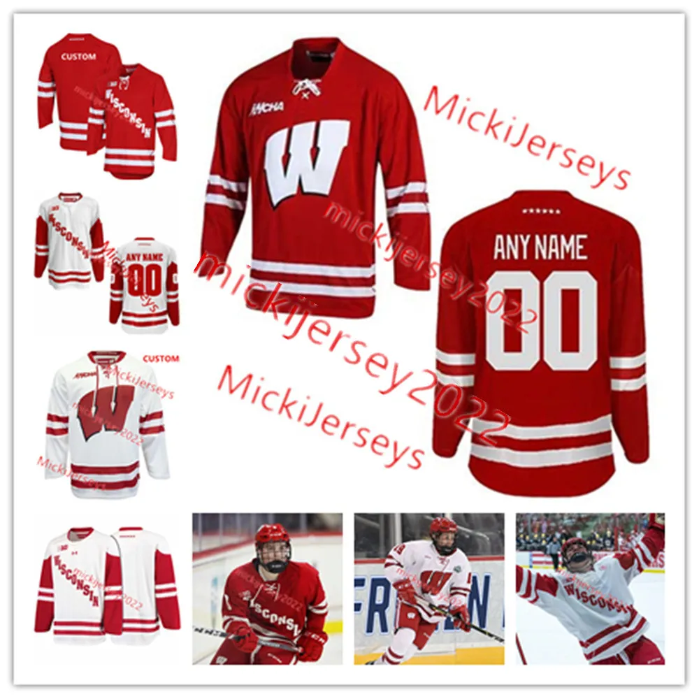 Wisconsin Badgers Hockey Jersey Coutume Cousée Brian Elliottdany Heatley Adam Burish Jake Gardiner Derek Stepan Bruce Driver Wisconsin Jerseys Mens Youth