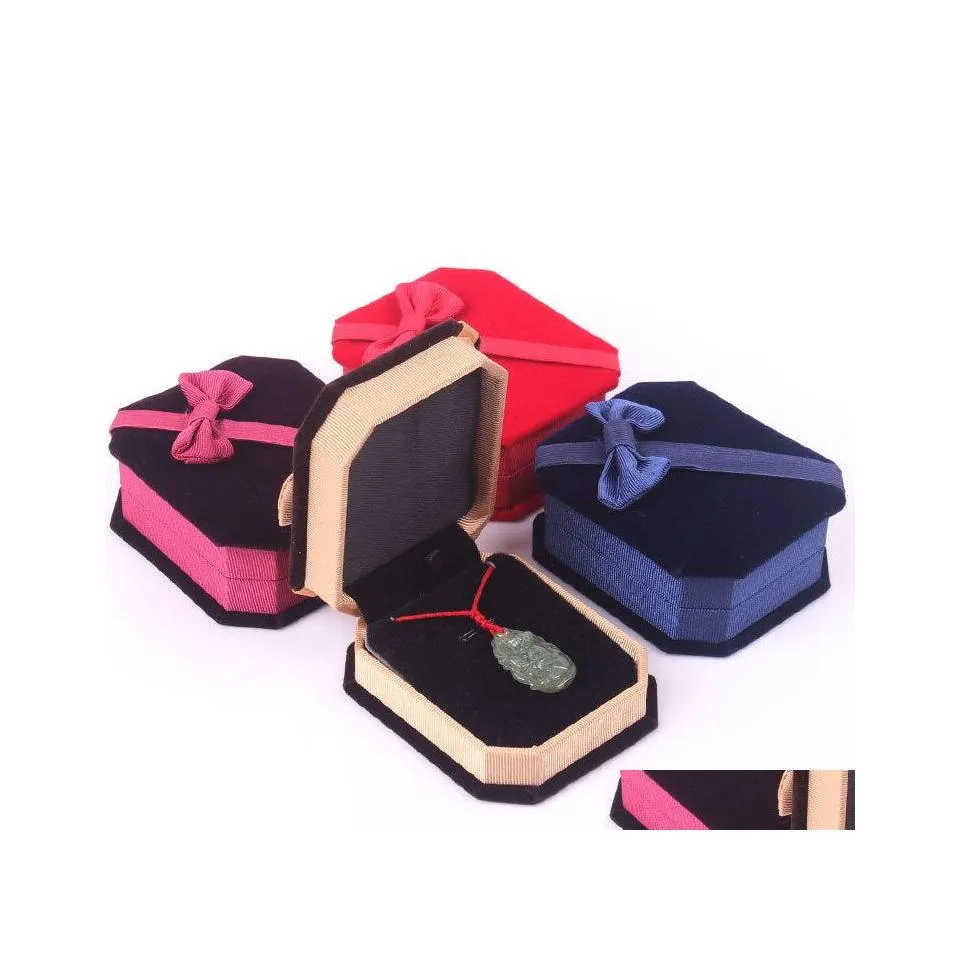 Jewelry Boxes Arrivals Packaging Necklaces Pendant Veet Ring Earrings Elegant Classic Luxury Show Case Box 78X67X30Mm Drop Delivery D Dh3Hs