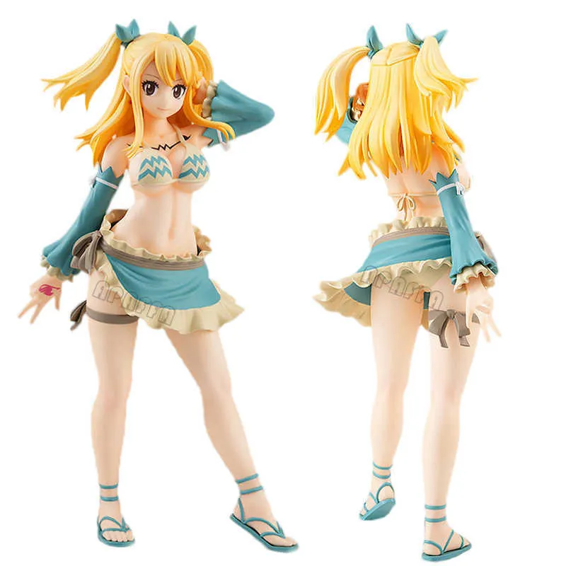 Figurines d'action 17 cm FAIRY TAIL Sexy Girl Anime Figure Lucy Heartfilia Figurine FAIRY TAIL Final Series Lucy Aquarius Form Ver. Figurine Jouets T230105