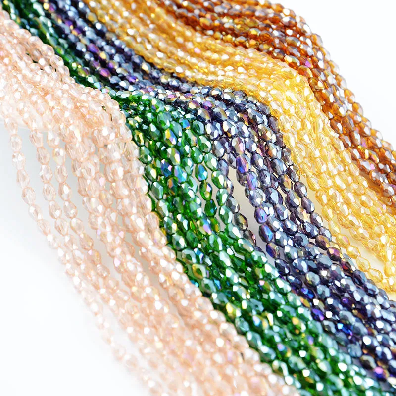 Aaaa bricolage pour la fabrication de bijoux en verre en vrac perles l￢ches en gros de taille color￩e 1 2 4 6 8 10 12 mM