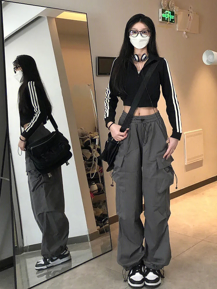 Y2K Unisex Streetwear Cargo cargo pants for women - Korean